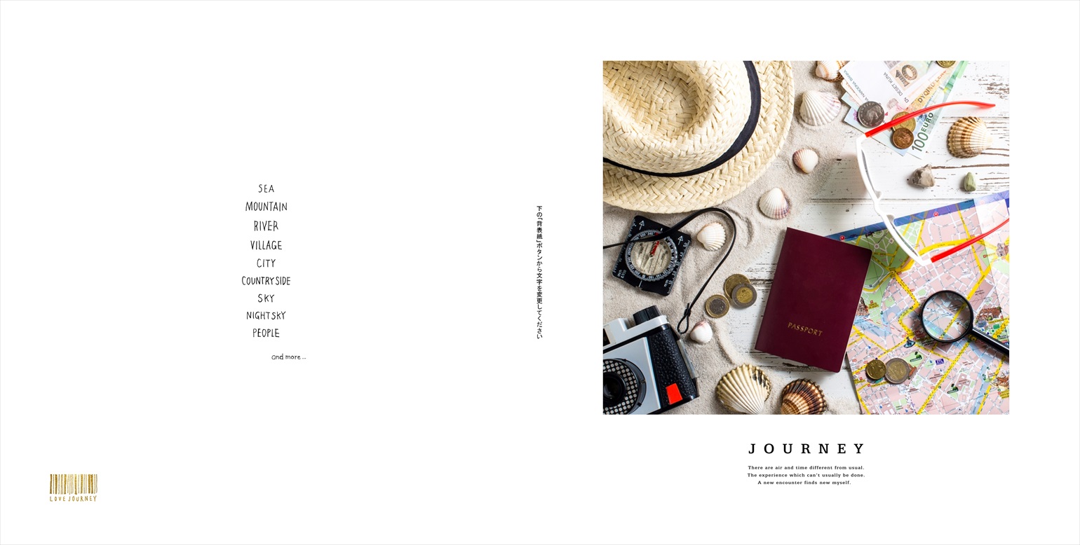 フォトブックのデザインテンプレート「JOURNEY（正方形）」
