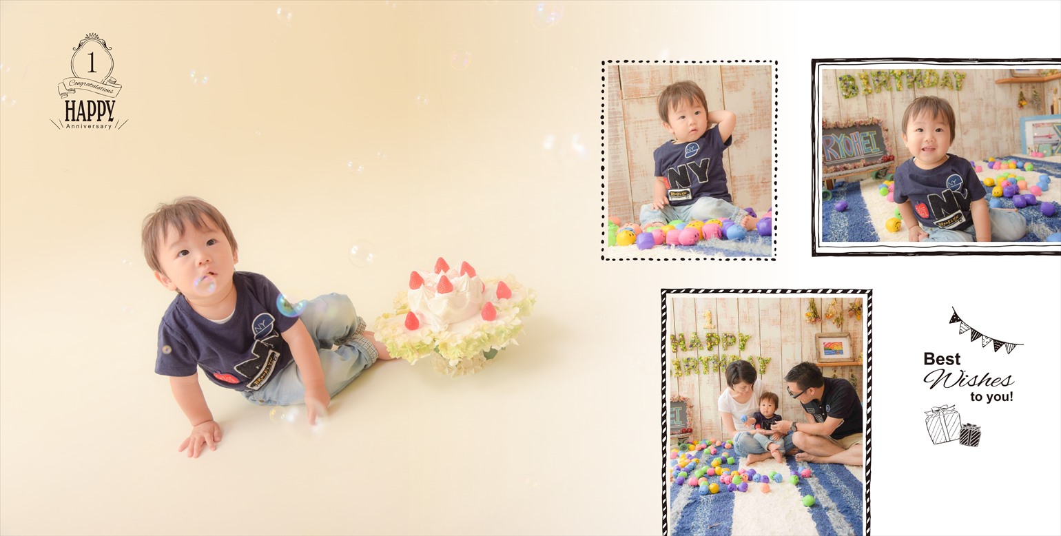 フォトブックのデザインテンプレート「Anniversary（20P）」