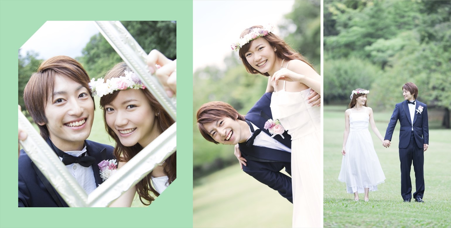 フォトブックのデザインテンプレート「GardenWedding」