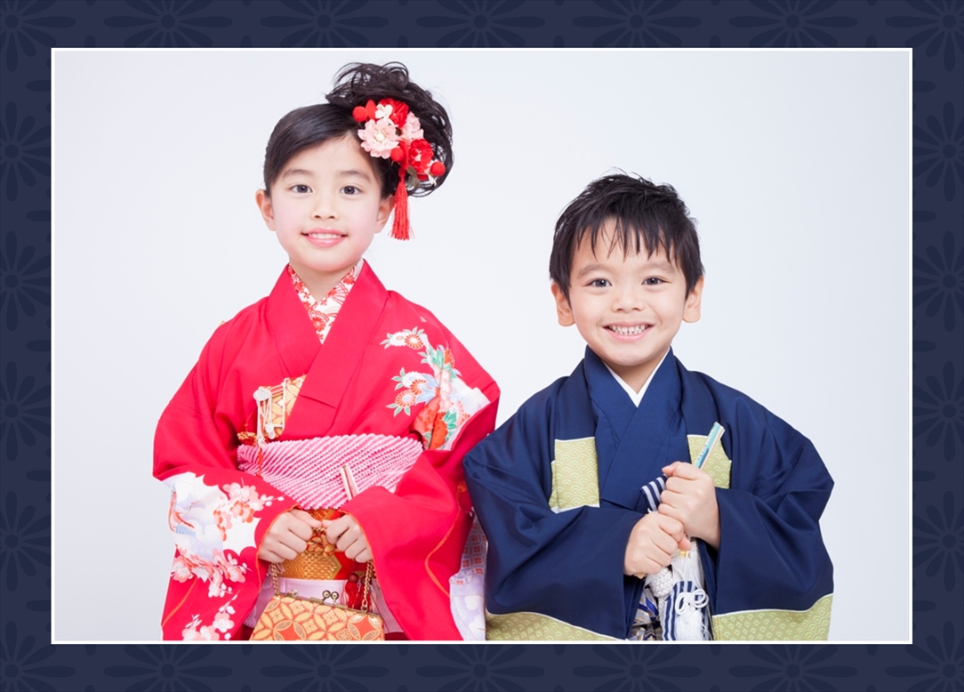 フォトブックのデザインテンプレート「七五三（男児）」