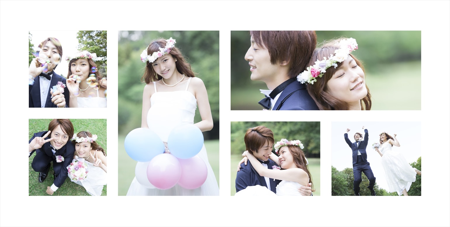 フォトブックのデザインテンプレート「GardenWedding」