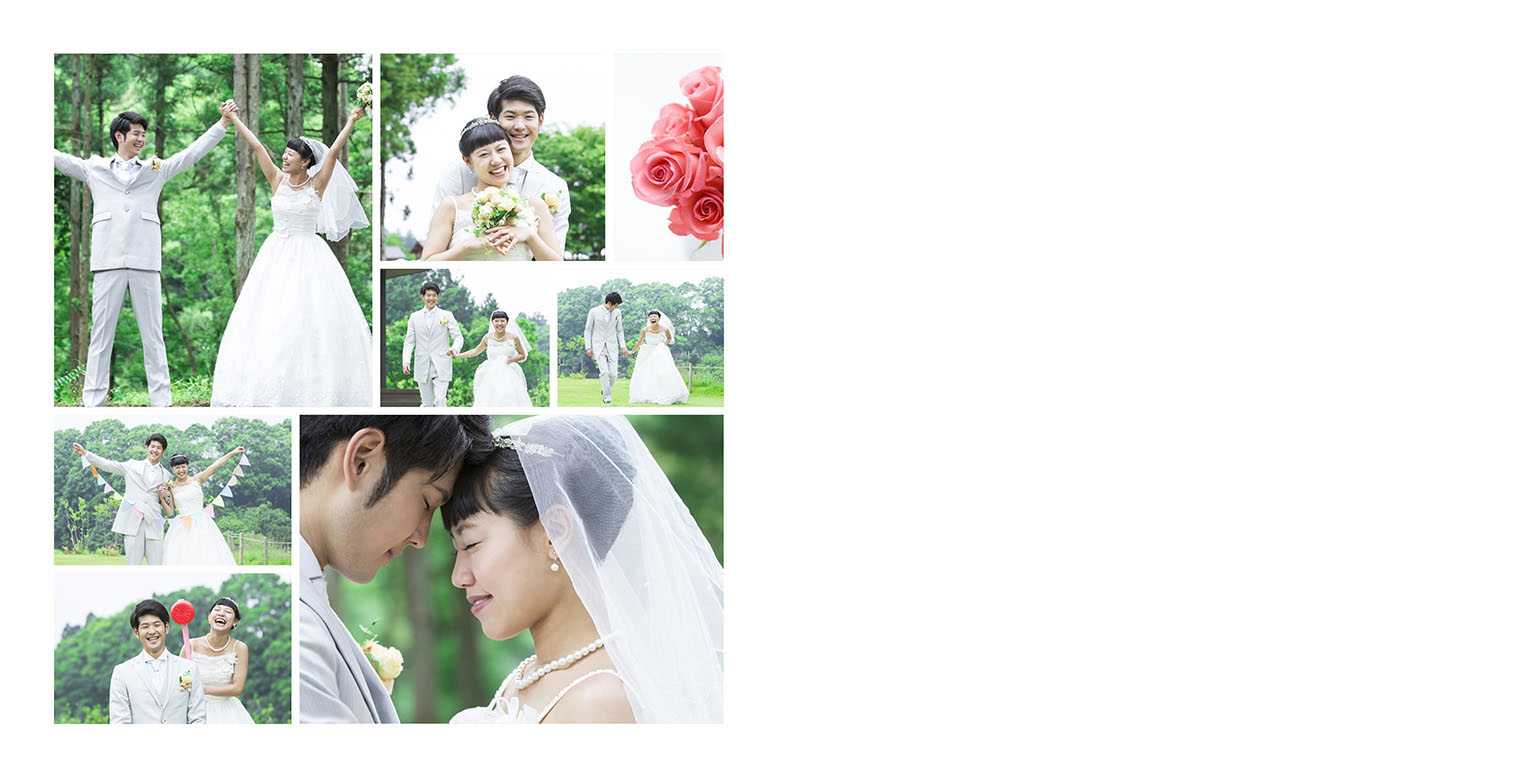 フォトブックのデザインテンプレート「JustMarried」