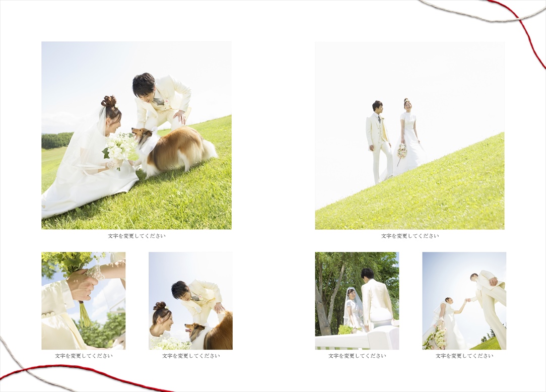 フォトブックのデザインテンプレート「ミックスカラー」