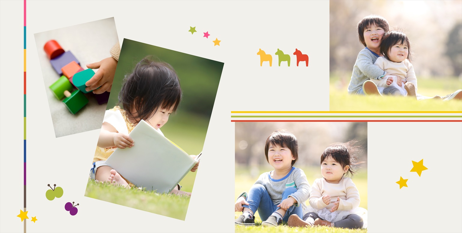 フォトブックのデザインテンプレート「baby」
