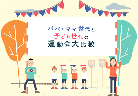 時代と共に運動会の在り方も変わってきている！？パパ・ママ世代と子ども世代の運動会大比較