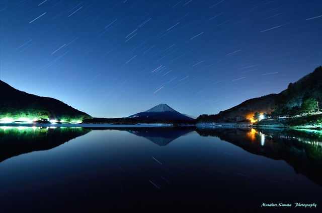 流れるような星空写真