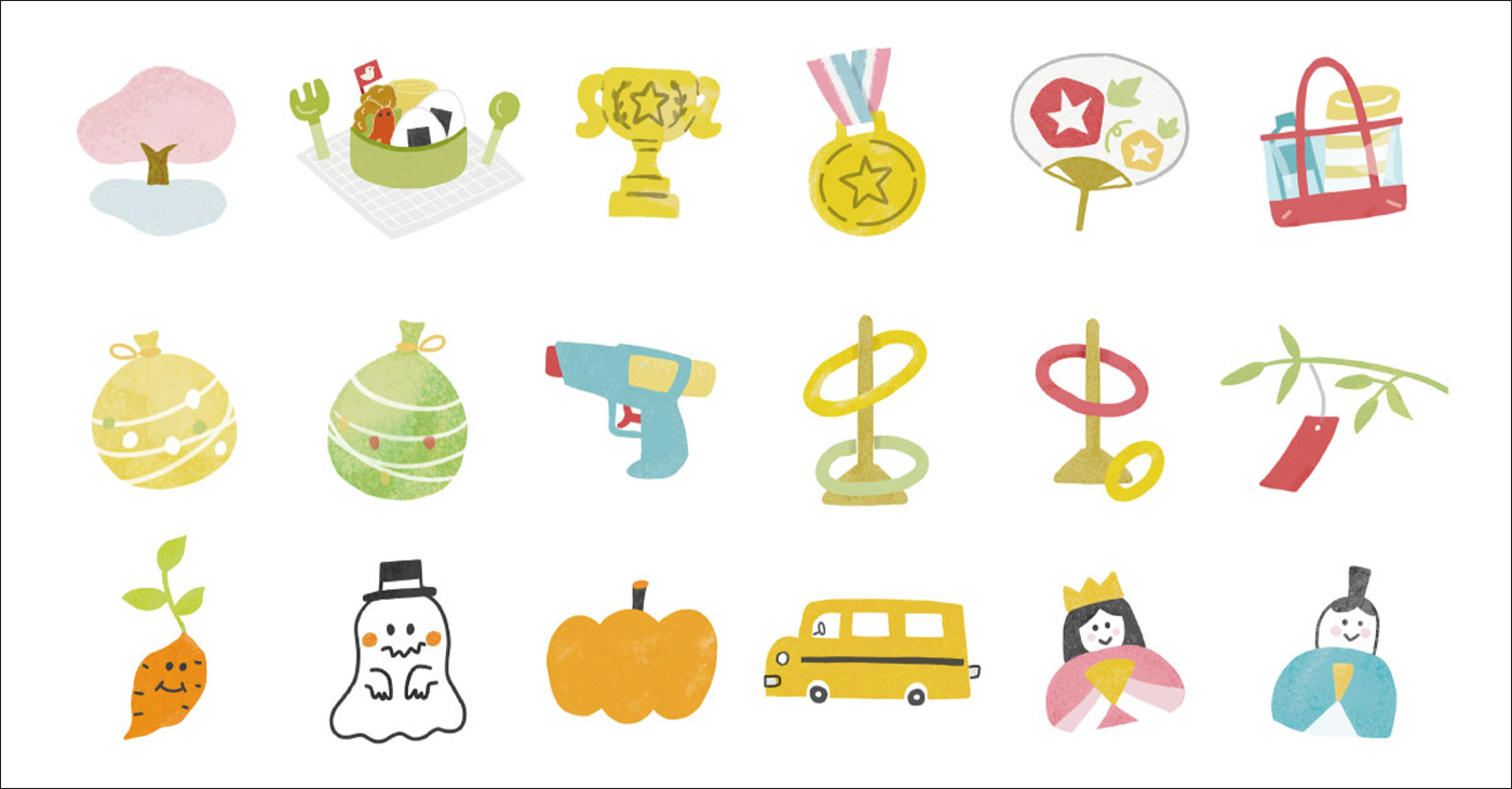 季節のイベントに合わせたイラスト素材